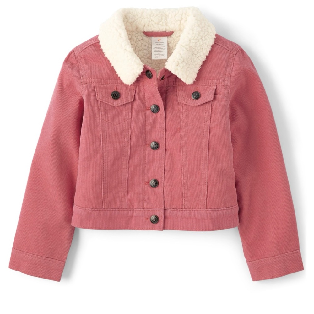 PINK GIRLS - LINED CORDUROY JACKET
